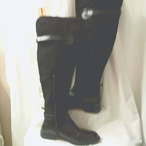 Women's Black knee high riding boots